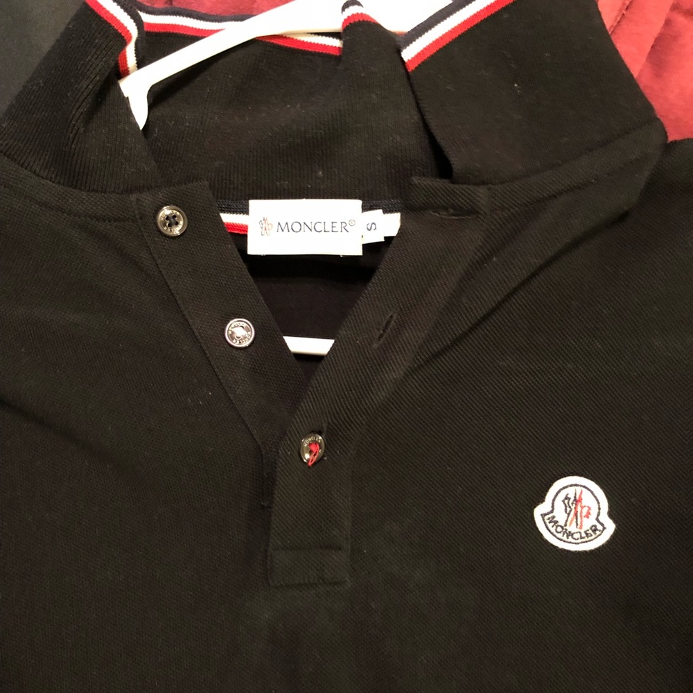 Moncler long sleeve polo size small